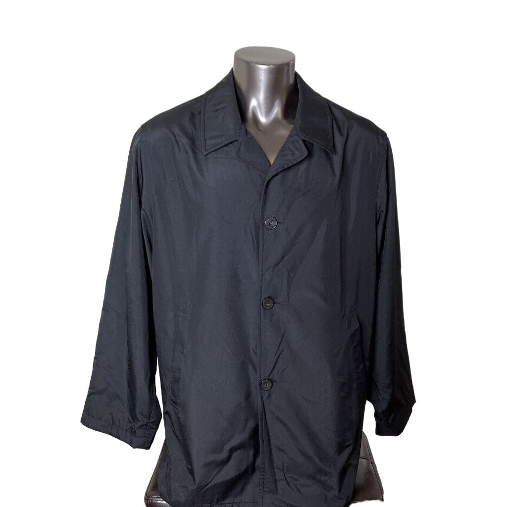 Mens Overcoat Coletti Collection Line 54 Xxl Button Up Lined Black U